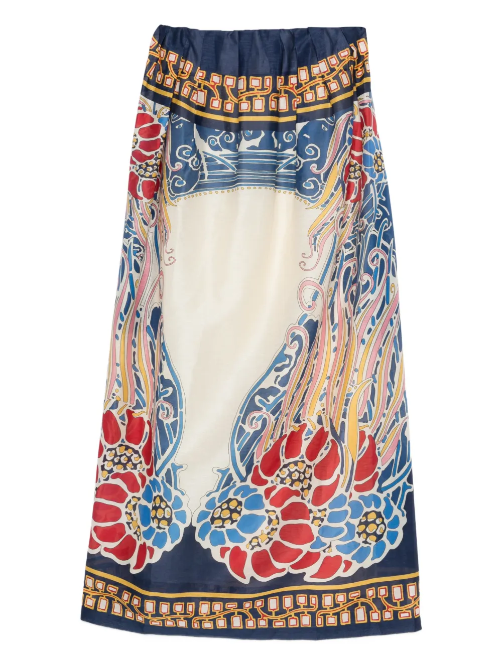 

Платье миди с геометрическим узором La Doublej, нейтральный