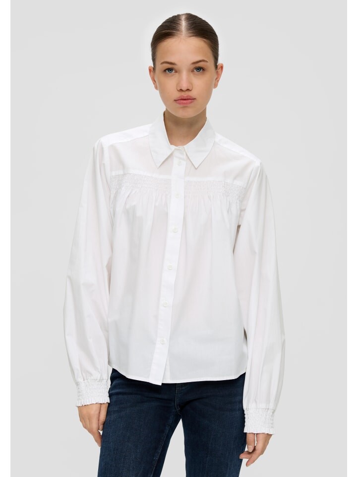 

Блуза QS Bluse langarm, кремовый
