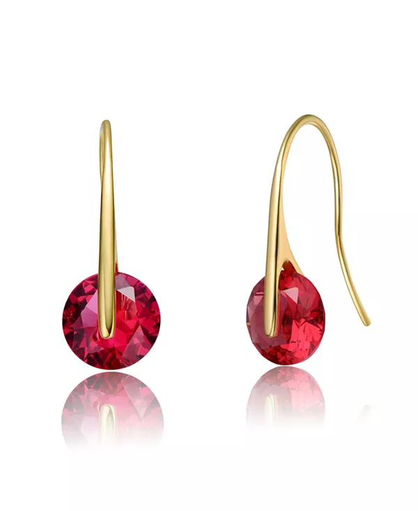 

Стильные модернизированные серьги-солитеры Rachel Glauber, red