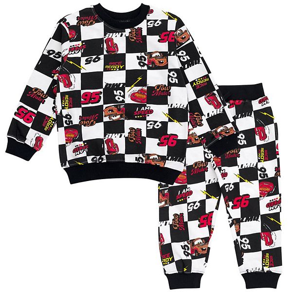 Комплект из свитшота и брюк Disney french terry Imagikids, Black White