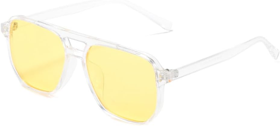 

2026 - Ретро-солнцезащитные очки с двойной перемычкой, квадратной формы, для женщин, модные сине-оранжевые градиентные оттенки, защита от ультрафиолета UV400, для мужчин MTZJH, One Color