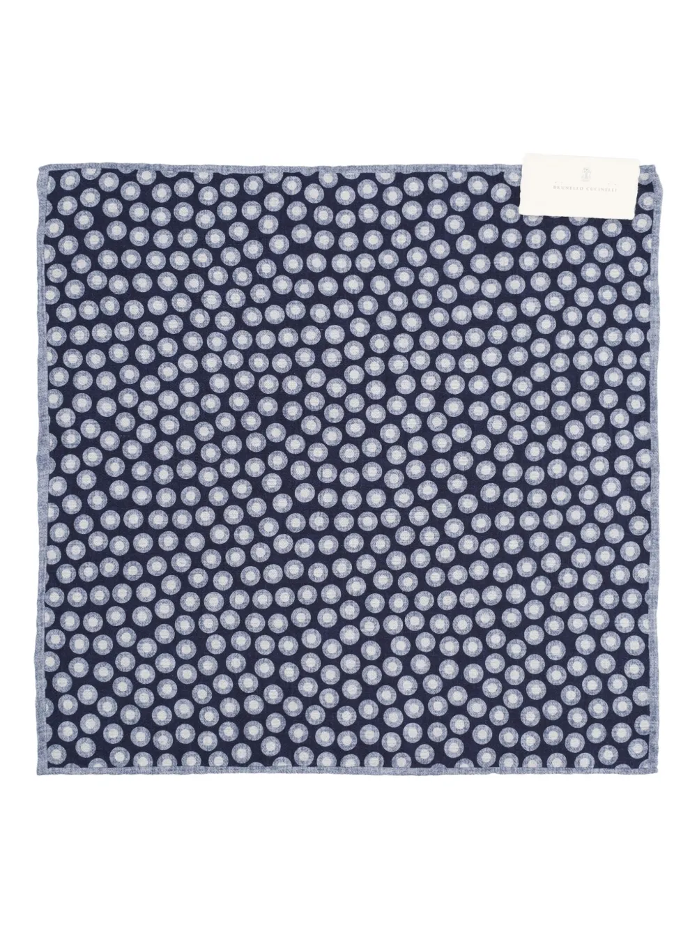 

Платок в горошек Brunello Cucinelli, синий