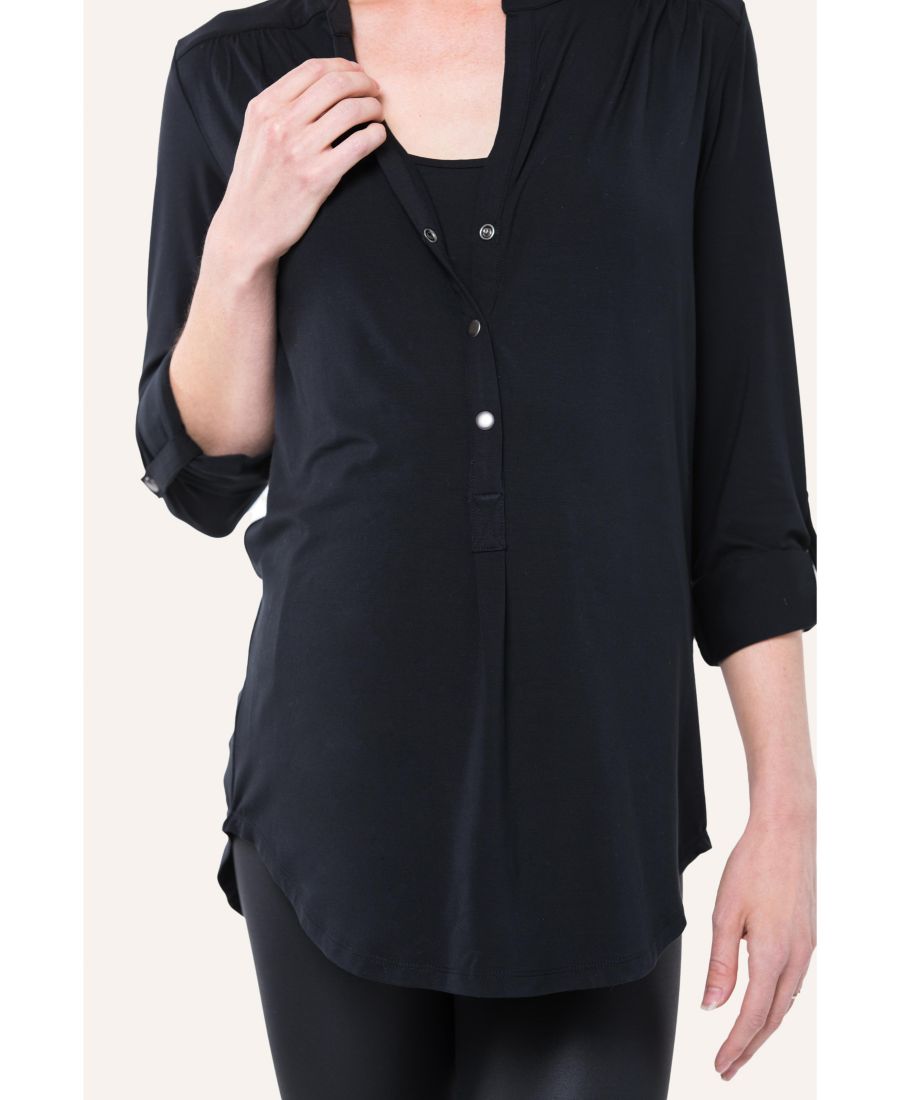 

Топ для кормления грудью "Амели" NOM Maternity, Black