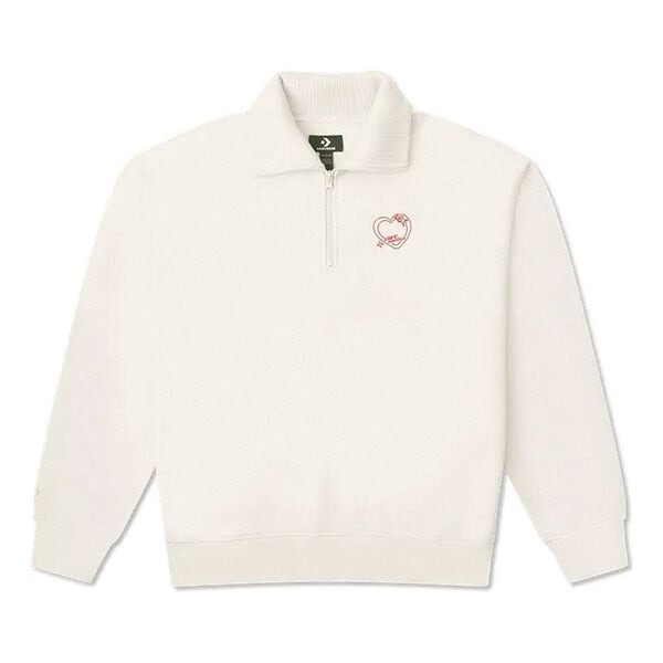 

Свитер heart zip sweater 'white' Converse, белый