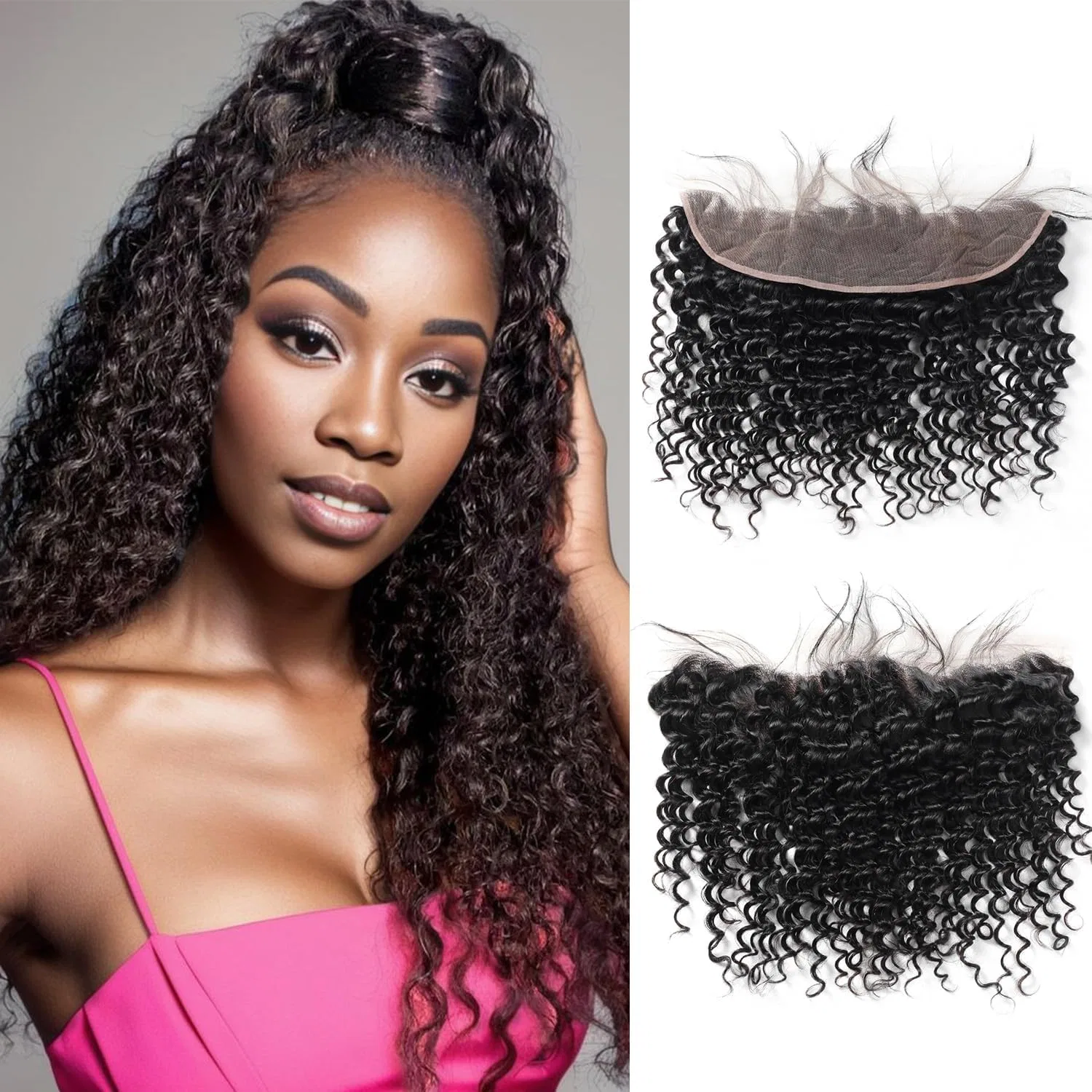Волнистая парикмахерская заготовка LOLLY HAIR из человеческих волос, 18 дюймов, натуральный черный