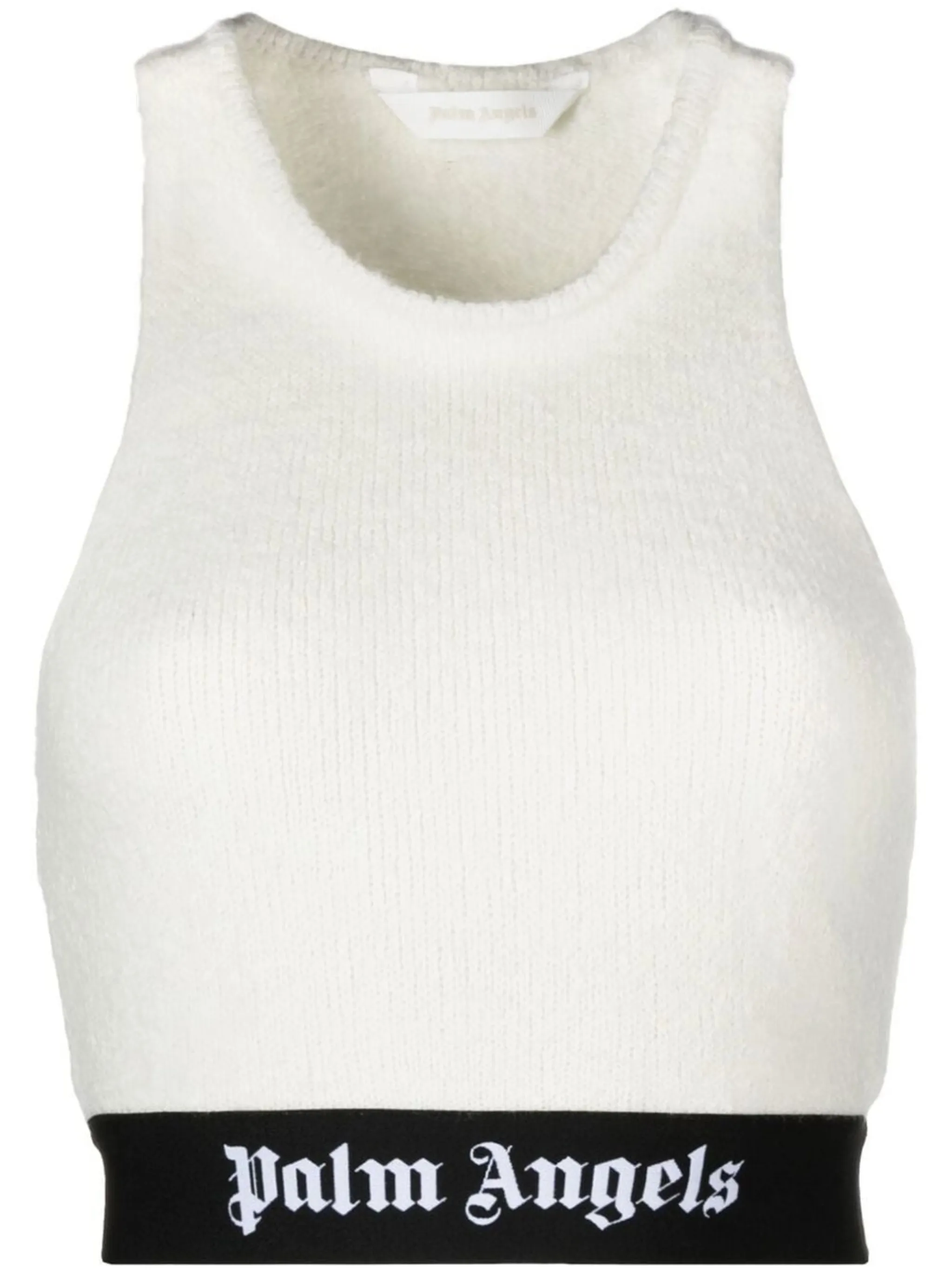 

Укороченный топ с логотипом Palm Angels, белый