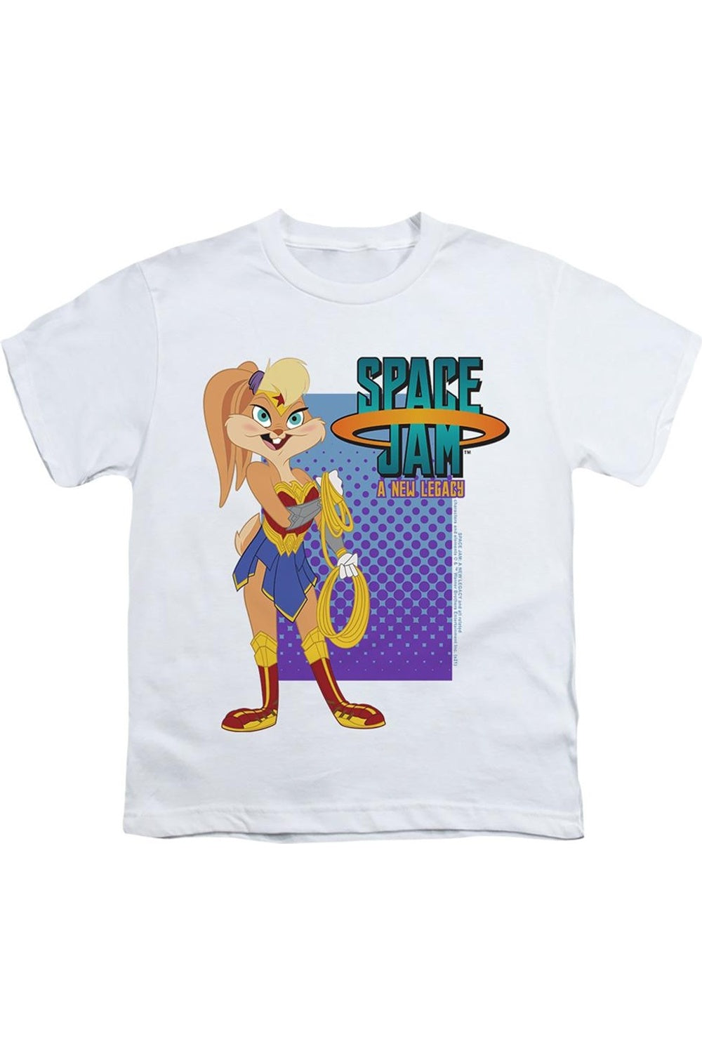 

Футболка Space Jam 2 Lola Wonder Woman с коротким рукавом для детей Gildan, белый