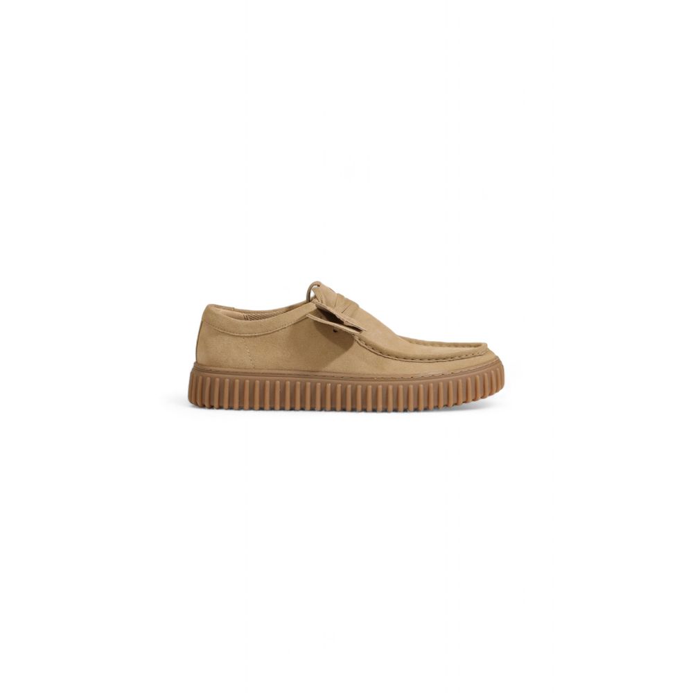 

Бежевые замшевые повседневные туфли Clarks