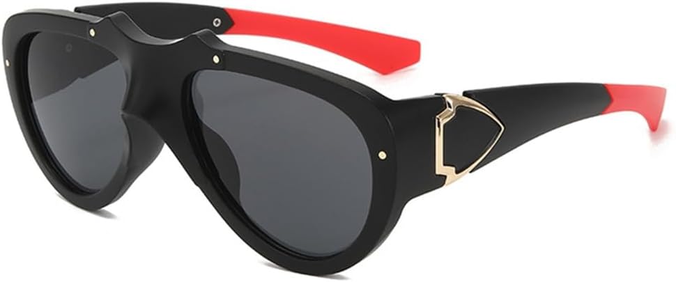 

Большие овальные солнцезащитные очки в стиле панк для мужчин и женщин, винтажные солнцезащитные очки в стиле стимпанк для женщин, защита от ультрафиолета UV400 LANGSER, 2