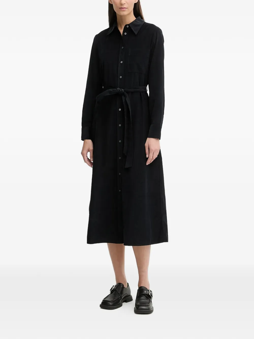 

Миди-платье с воротником и поясом Marc O'Polo, синий