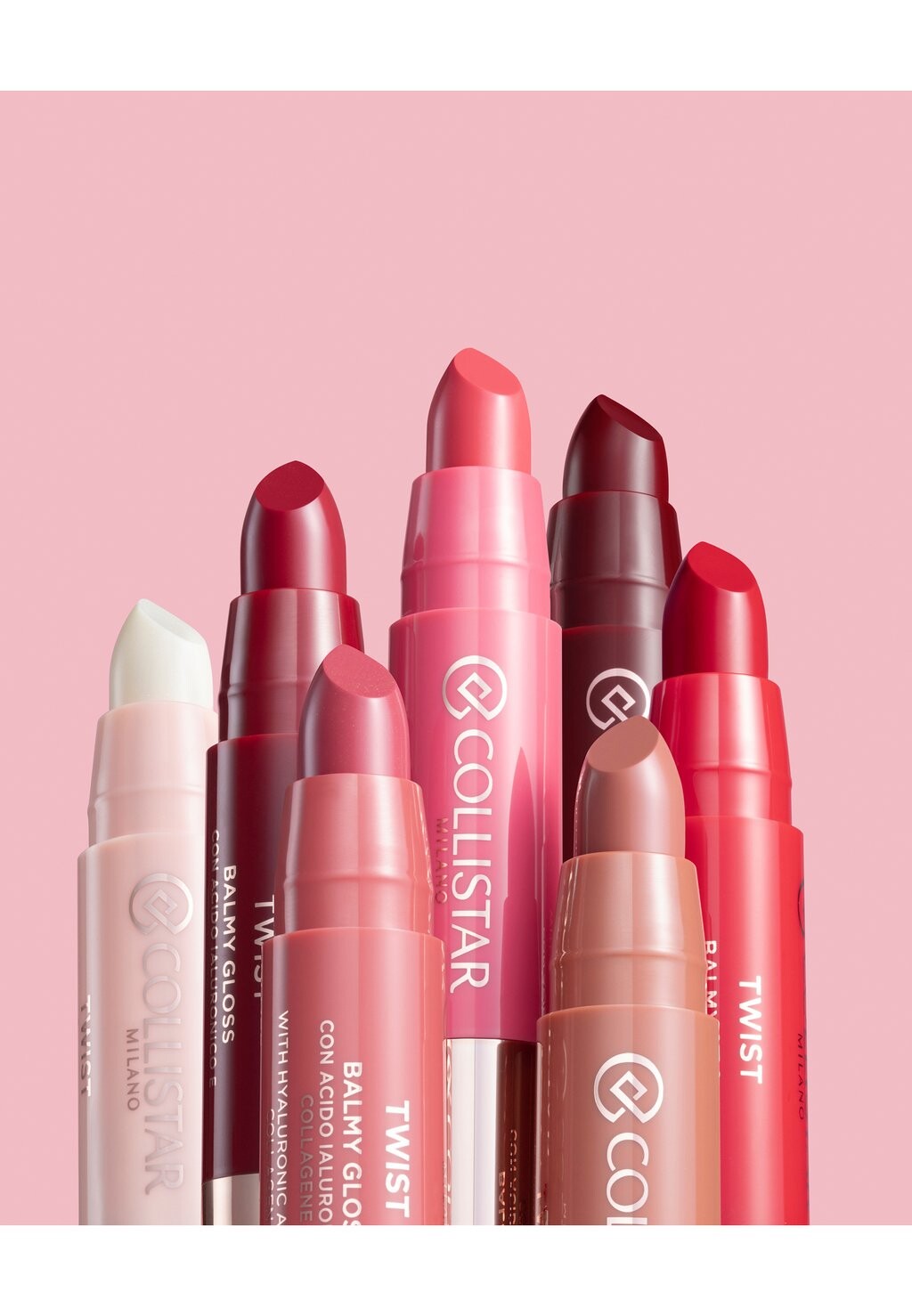 

Блеск для губ TWIST BALMY GLOSS Collistar, пестрый розовый