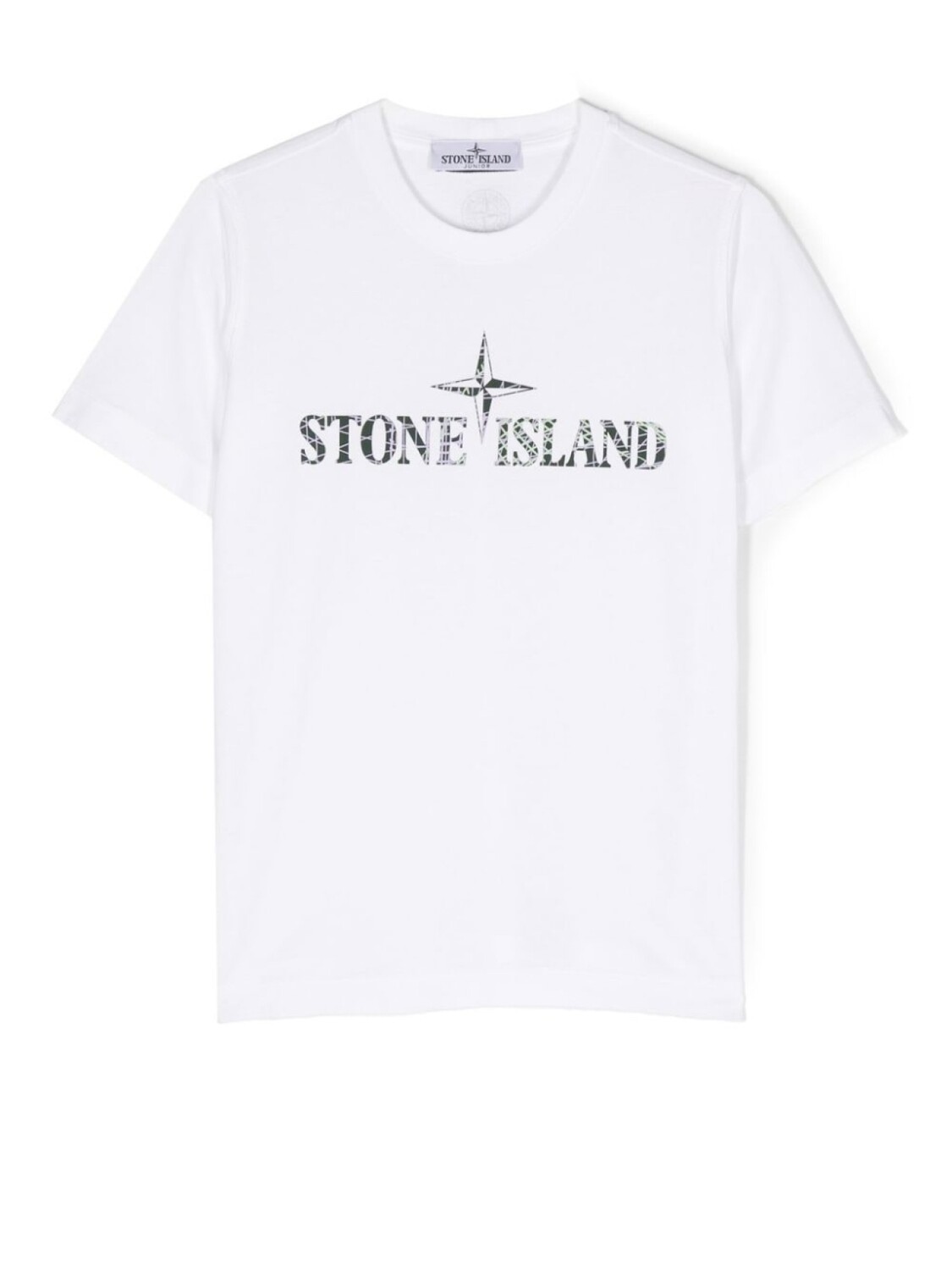

Stone Island Junior футболка с логотипом, белый