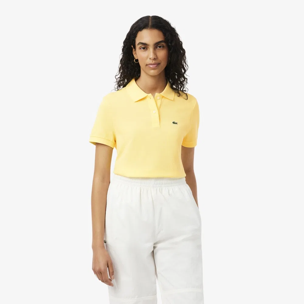 Поло Lacoste Basic Regular Fit, светло-жёлтое