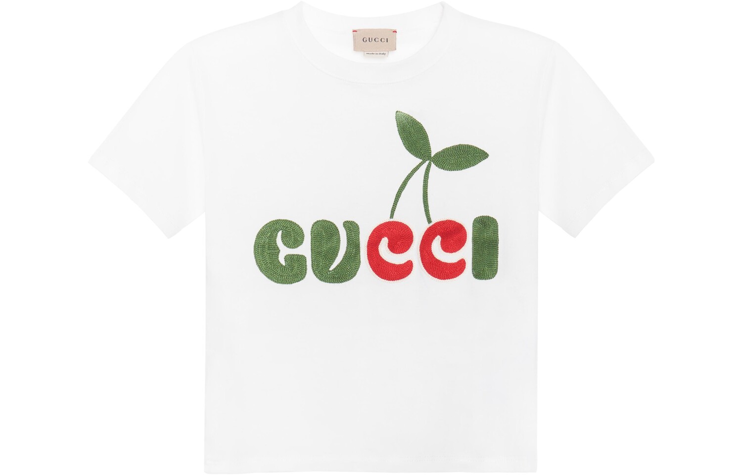 

Футболка детская Gucci, белый / зеленый