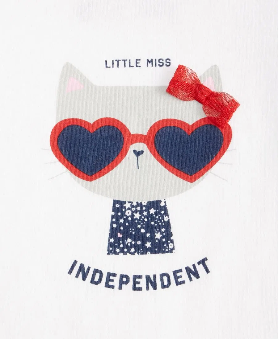 Детская футболка Little Miss Independent для девочек 12 месяцев - 5 лет Epic Threads, белый — фото 2