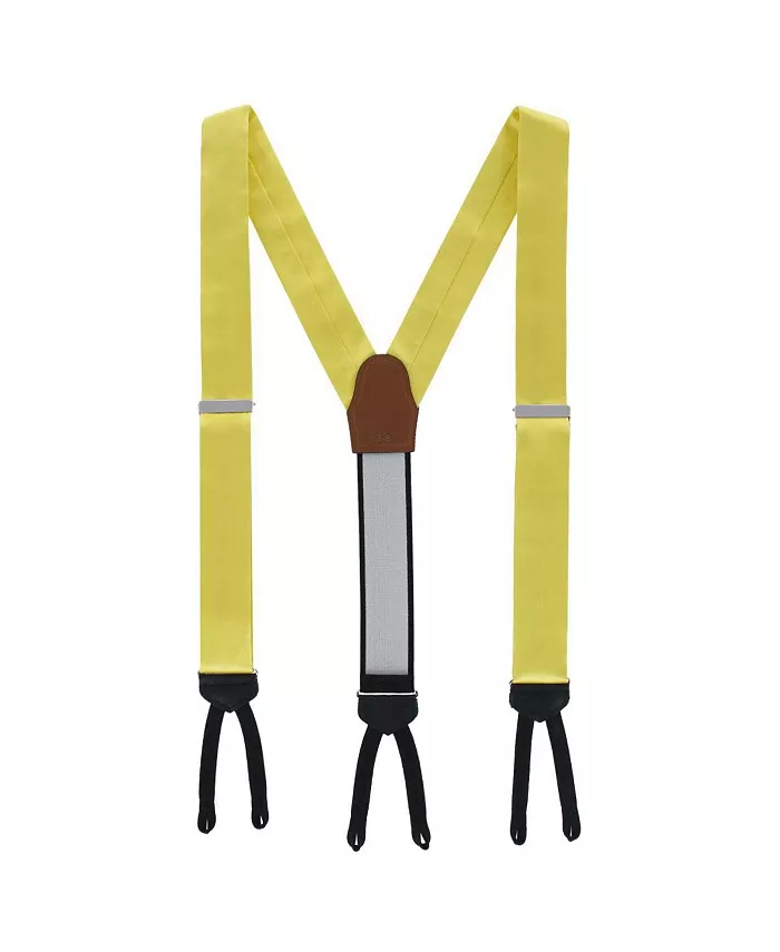 

Мужские подтяжки Sutton однотонные шелковые для официального костюма Trafalgar, желтый