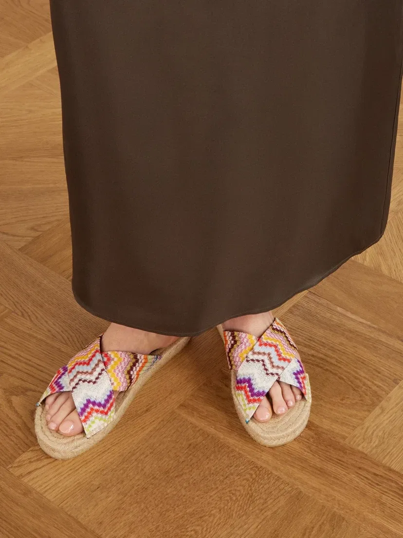 Плетеные полосатые сандалии-эспадрильи Harlow Missoni, мультицвет — фото 2