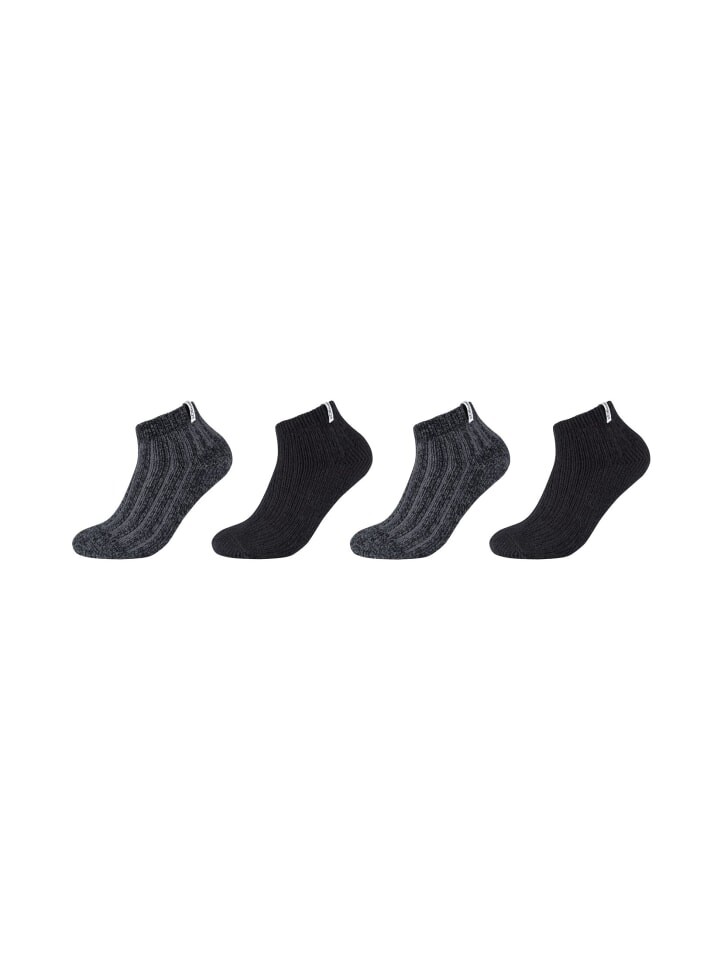 

Носки S. Oliver Sneakersocken 4er Pack warm & cozy, черный