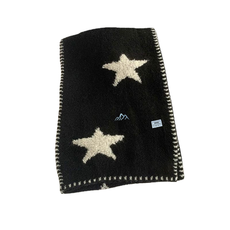 

Шарф вязаный Wool, Nylon, Acrylic, Recycled Polyester, Elastane Unisex Jeep, черный