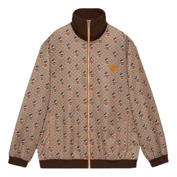 

Куртка x disney full-printed mickey pattern long sleeve jacket for men brown Gucci, коричневый