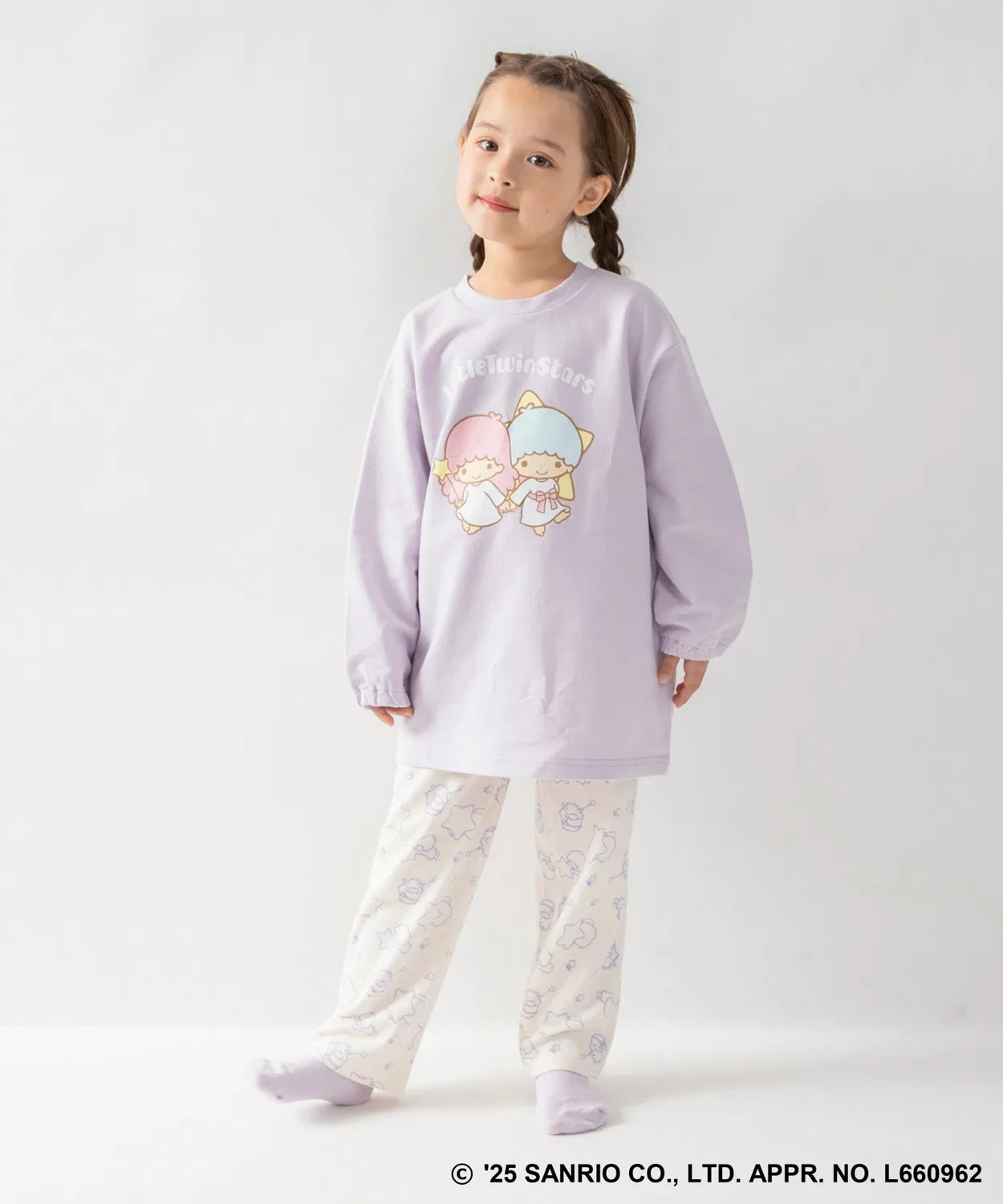 Детский длинный рукав Sanrio Characters × DRC brands лавандовый