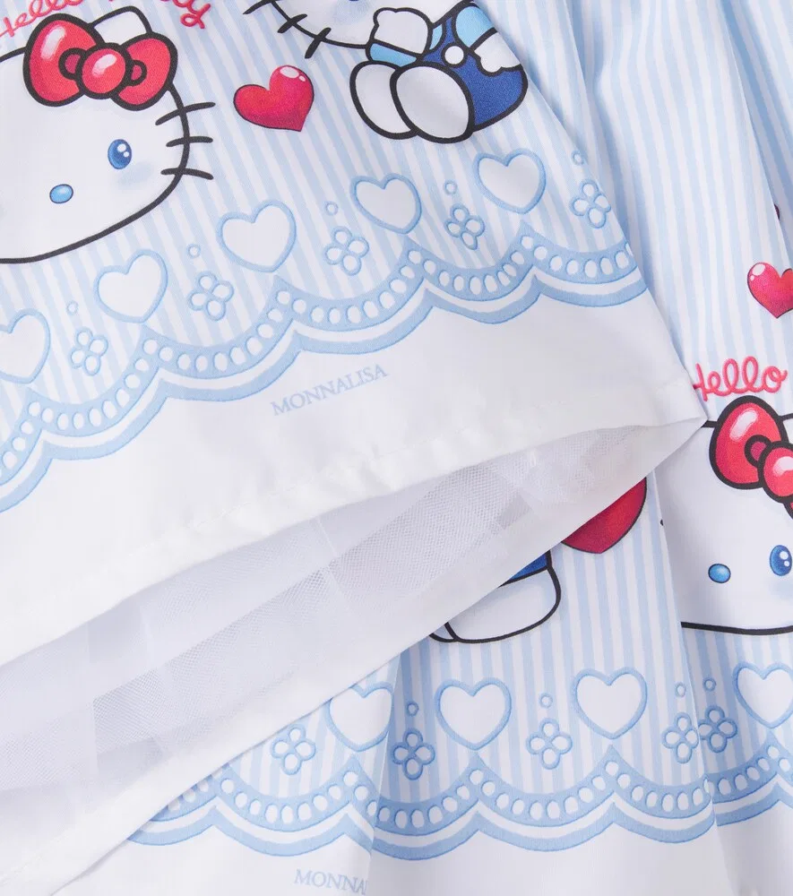 Хлопковая юбка в полоску Hello Kitty Monnalisa, синий — фото 3