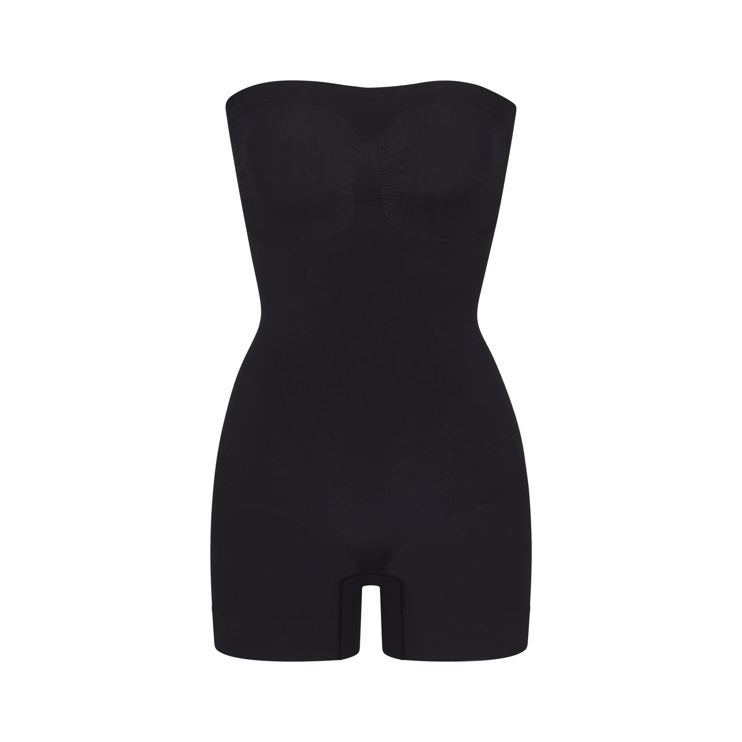 

Боди без бретелек шорти SKIMS, цвет onyx
