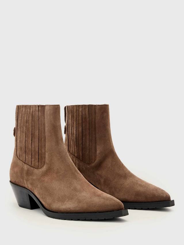 Марси замшевые челси-ботинки AllSaints, Brown Mid — фото 4