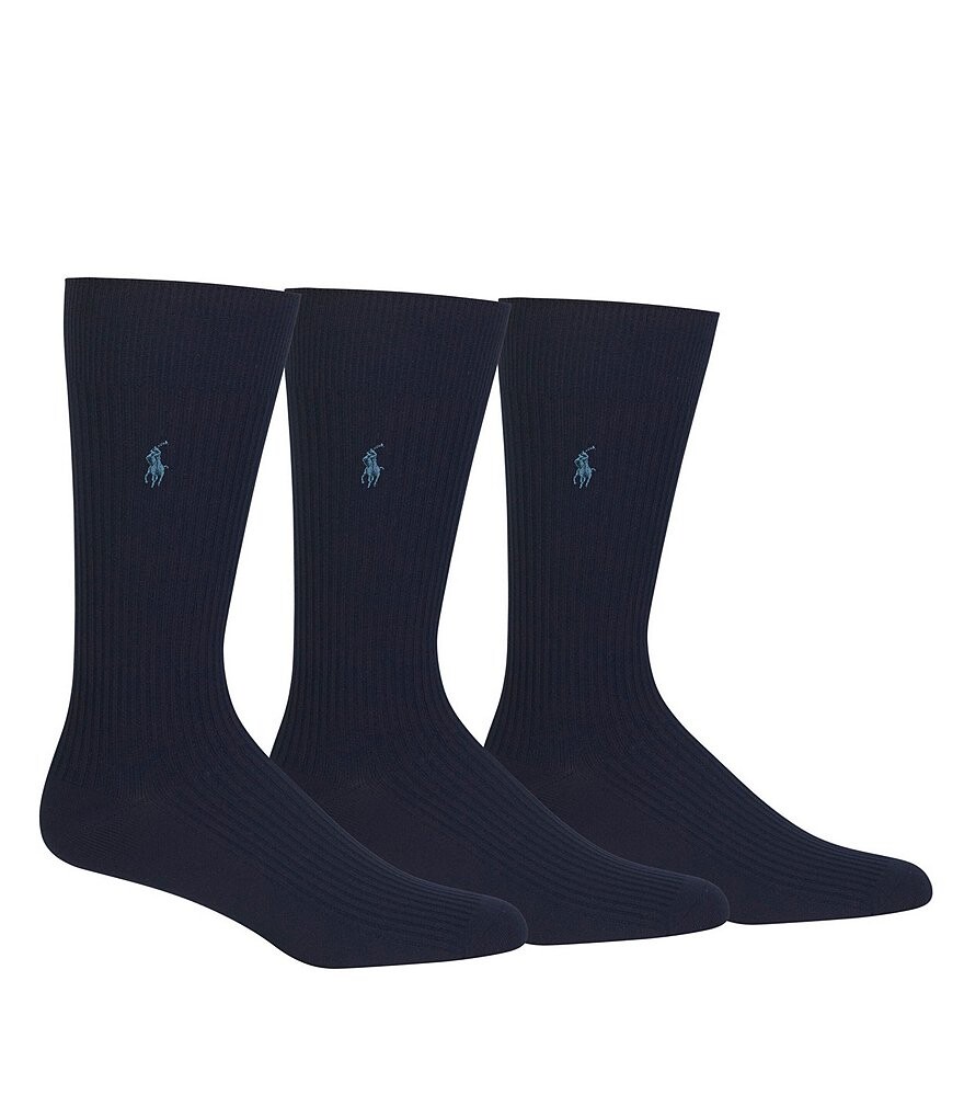 

Комплект носков из микрофибры Polo Ralph Lauren, 3 пары, синий