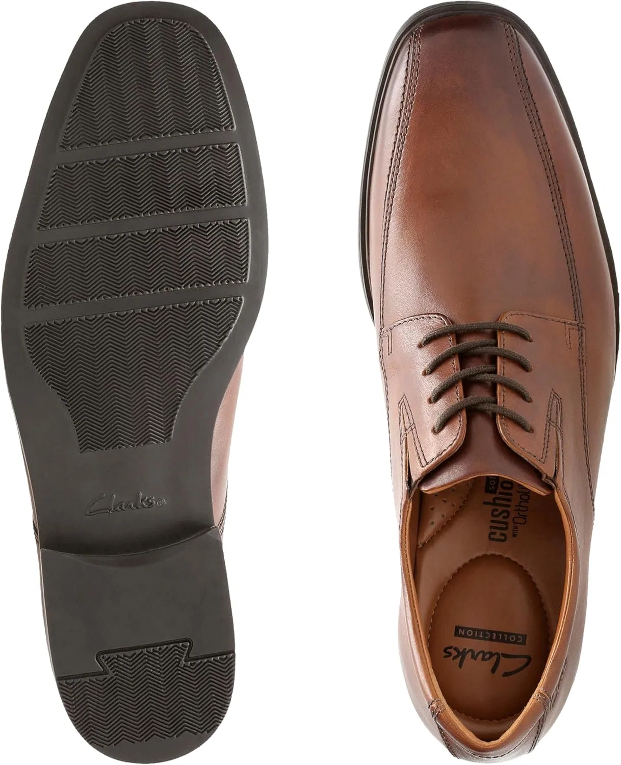 Clarks Tilden Walk, мужские оксфорды, Brown — фото 4