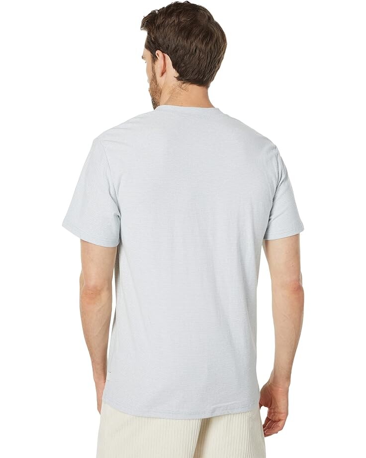 

Футболка Rhythm Everyday Stripe Henley Short Sleeve T-Shirt, цвет Pearl Blue