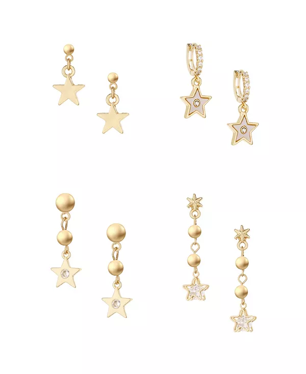 

Комплект из нескольких серег в форме созвездия Ettika, gold-plated