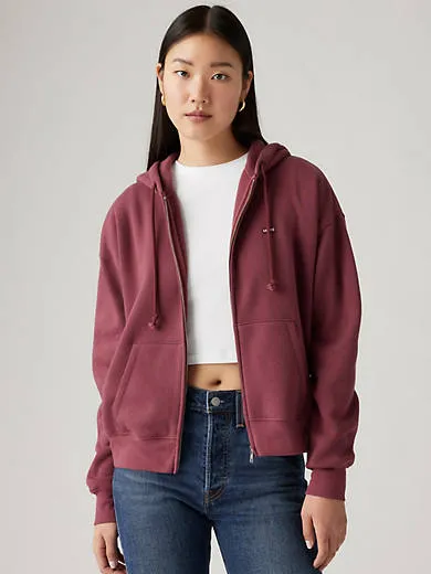 

Повседневная толстовка с капюшоном на молнии Levi's, цвет Burgundy