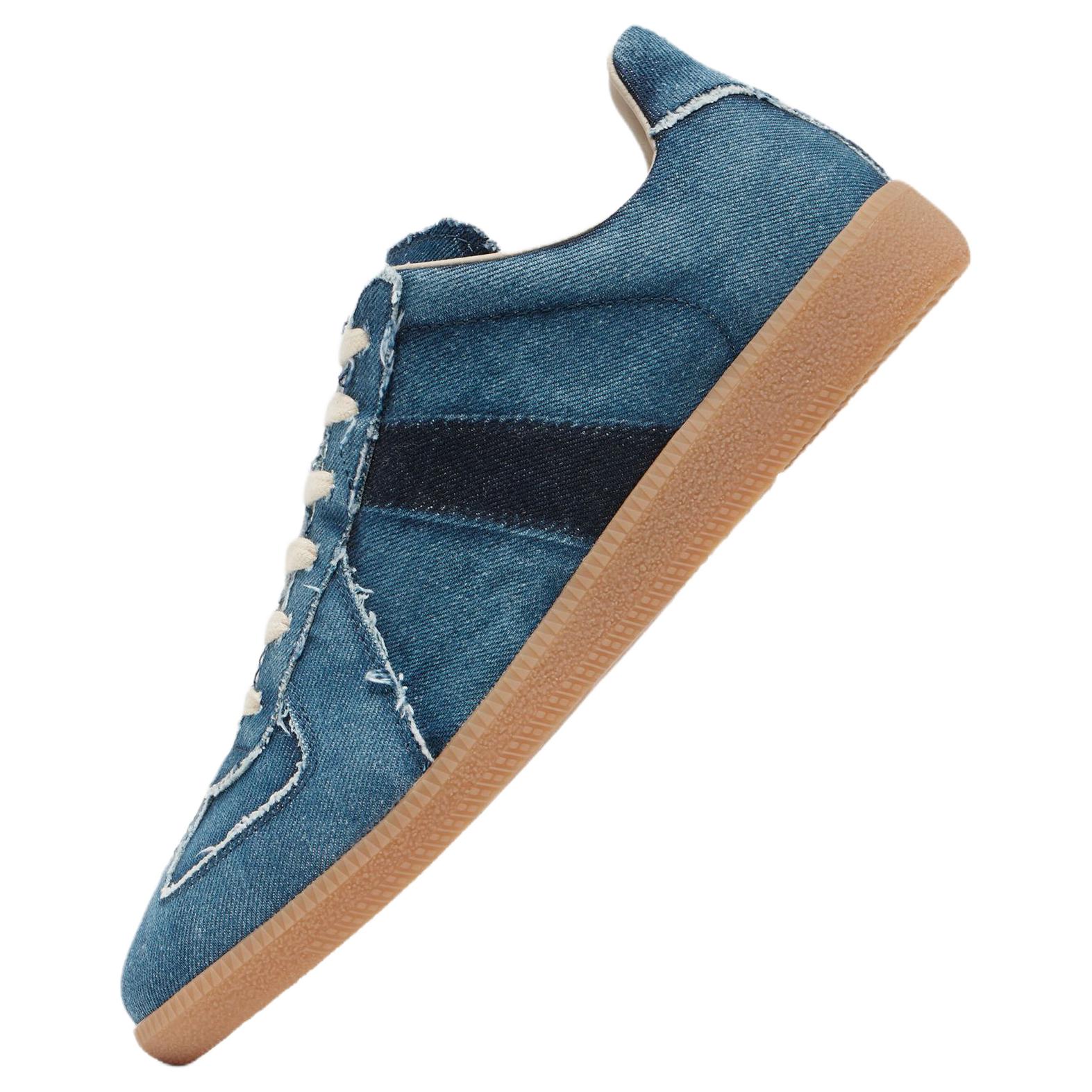 Maison Margiela Replica Sun Faded Low top Canvas Shoes Men's Blue — фото 3