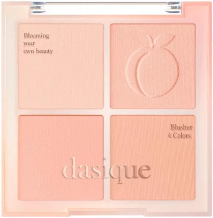 Румяна палетка 4 цвета Peach Blending, Dasique, 1 шт