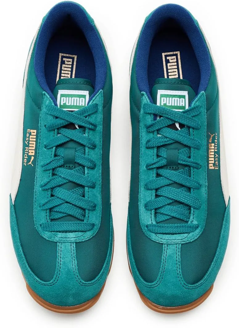 Мужские винтажные кроссовки Puma Easy Rider, изумрудный/белый — фото 3