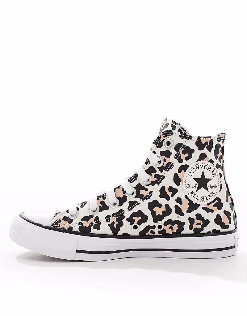 Кроссовки Converse Chuck Taylor All Star Hi с леопардовым принтом — фото 2