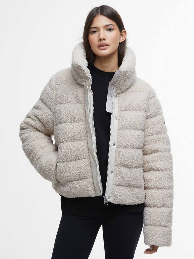 

Флисовая стеганая куртка franchesca Barbour, цвет Silver Cloud