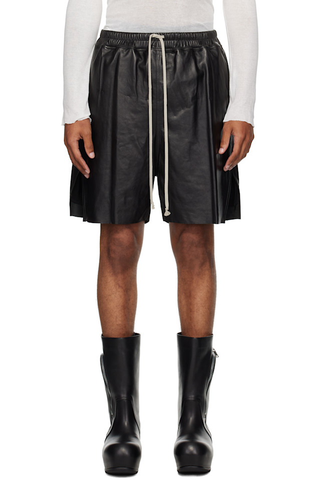 

Конкордианские боксерские шорты из кожи Rick Owens, черный
