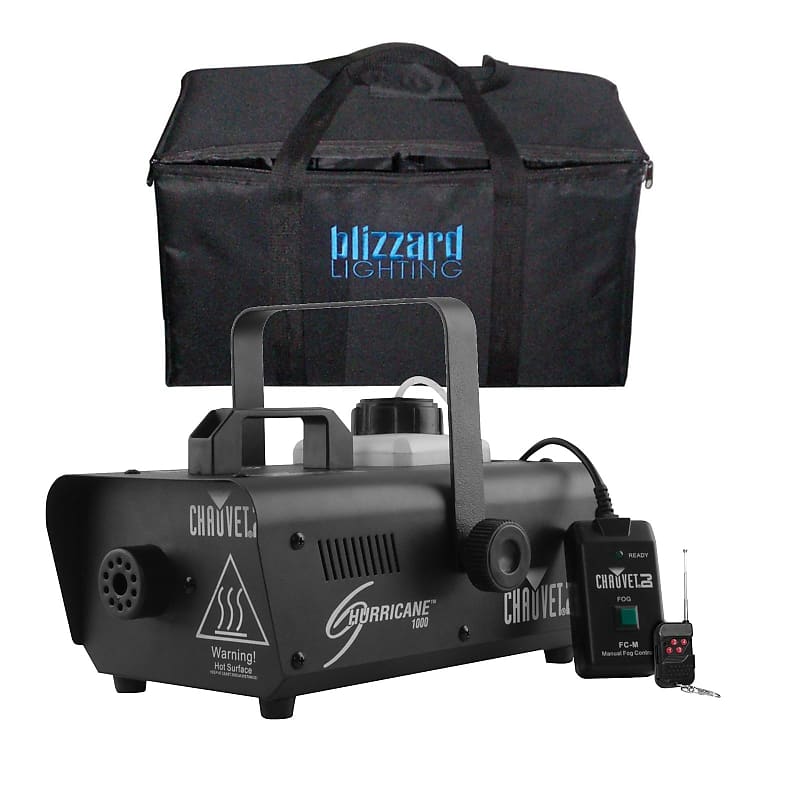 

Дымогенератор Chauvet Chauvet DJ Hurricane 1000 Fog Machine w/ Wired & Wireless Remotes + Carry Bag