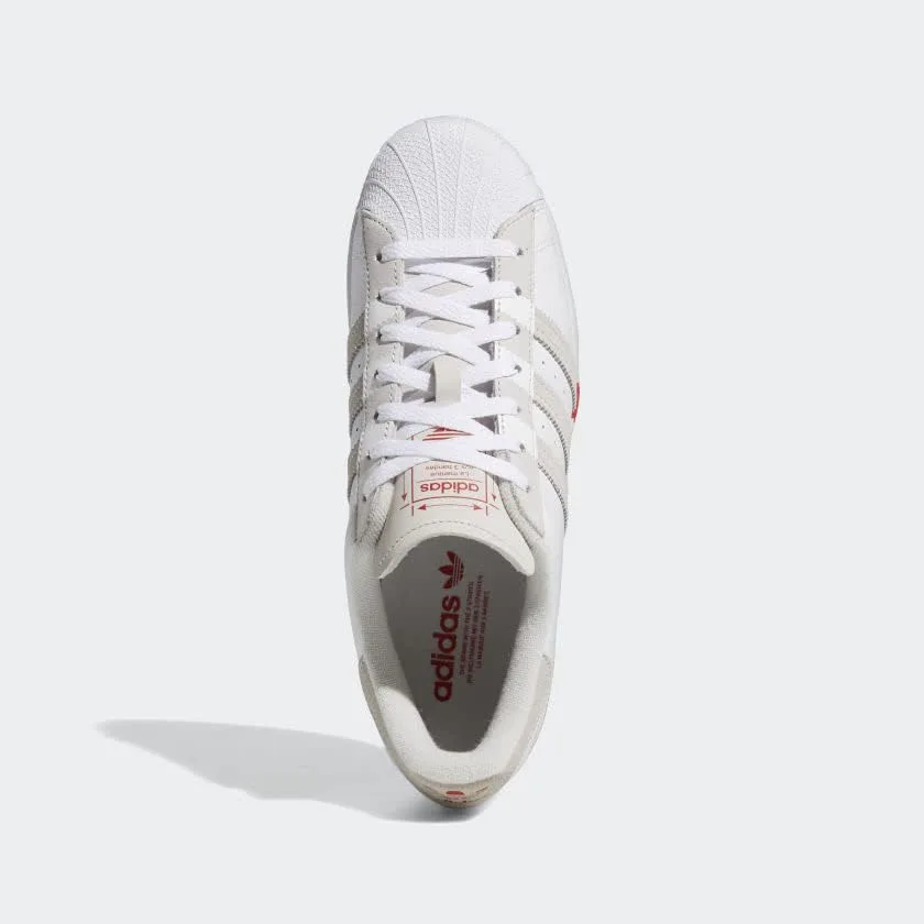 

Мужские кроссовки Adidas Superstar, белый/серый/ярко-красный