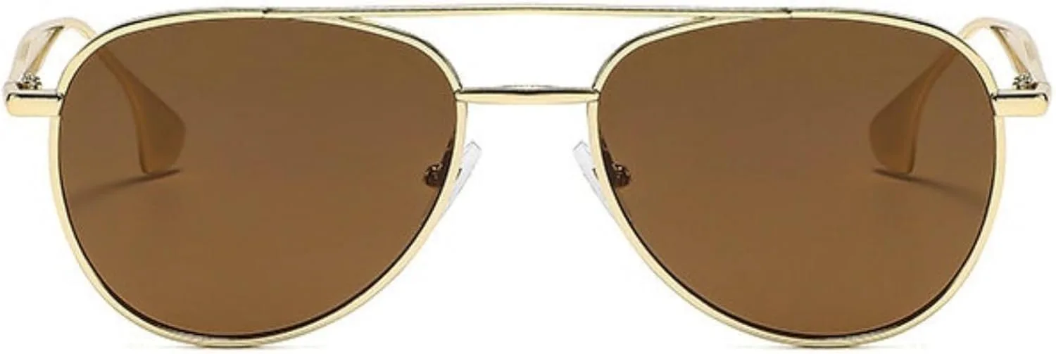 

Солнцезащитные очки Willochra Retro Pilot для женщин и мужчин, винтажные, 70-е годы, маленькая металлическая оправа, двойные линзы, защита от УФ-излучения UV400, C3