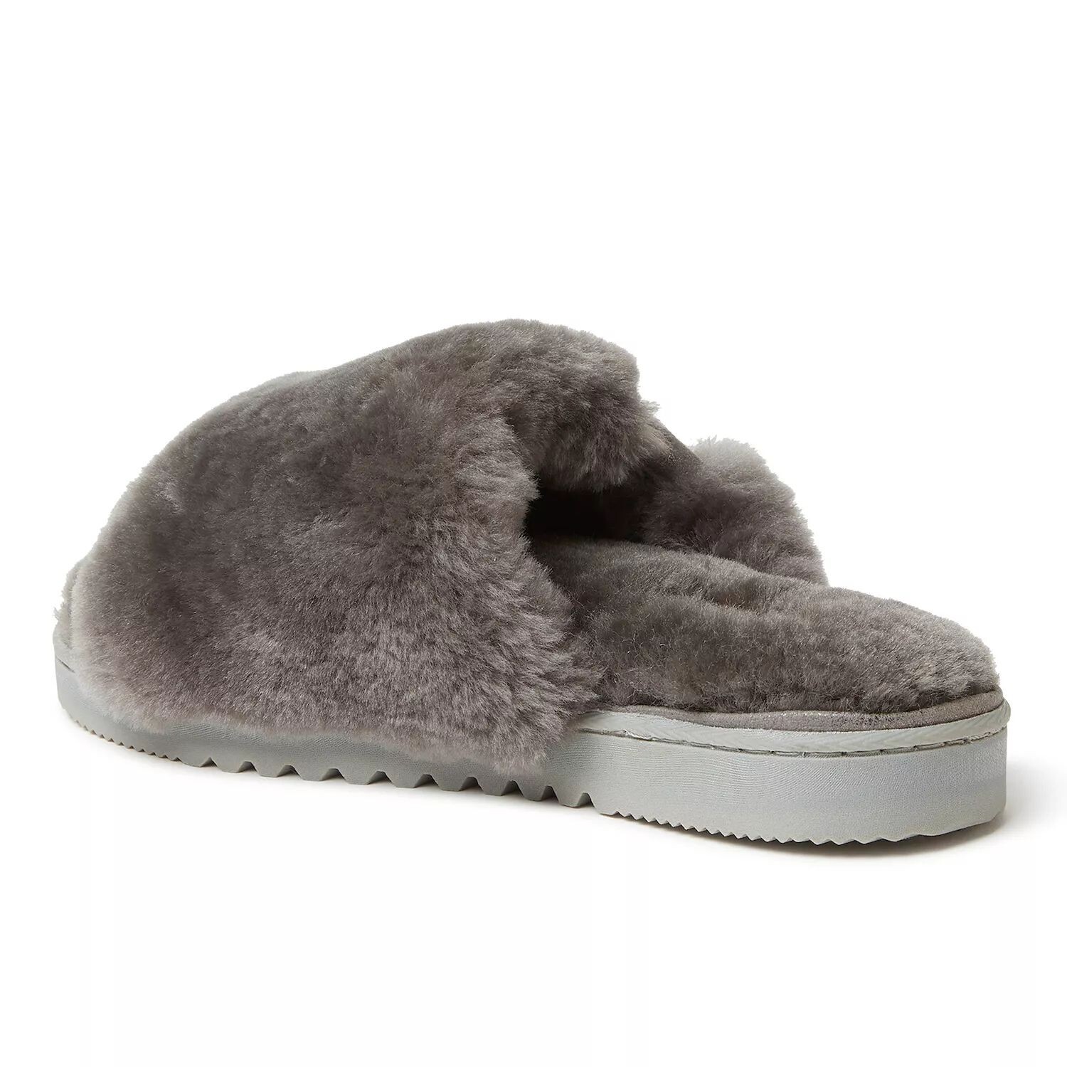 

Женские шлепанцы Fireside by Dearfoams Cairns из натуральной овчины с замшевой отделкой цвета металлик Dearfoams, серый