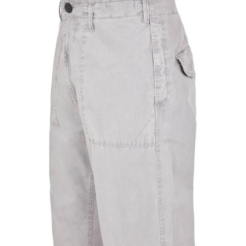 Брюки зауженные mid rise STONE ISLAND, Light Gray — фото 3