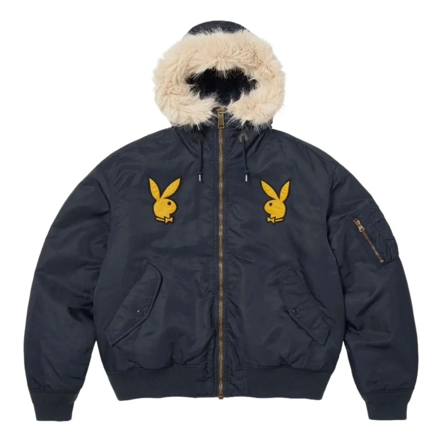 Куртка Supreme x Playboy SS26 Hooded MA-1 'Navy'