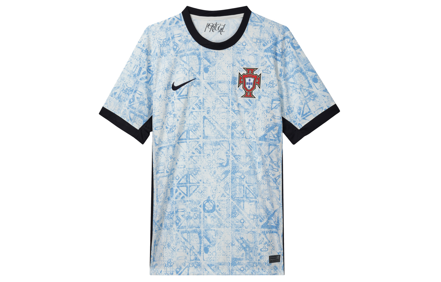 Футболка игровая выездная Portugal 2024/25 Ronaldo Match Away Adv Authentic Nike, цвет Sail White/University Blue/Asphalt Blue — фото 2