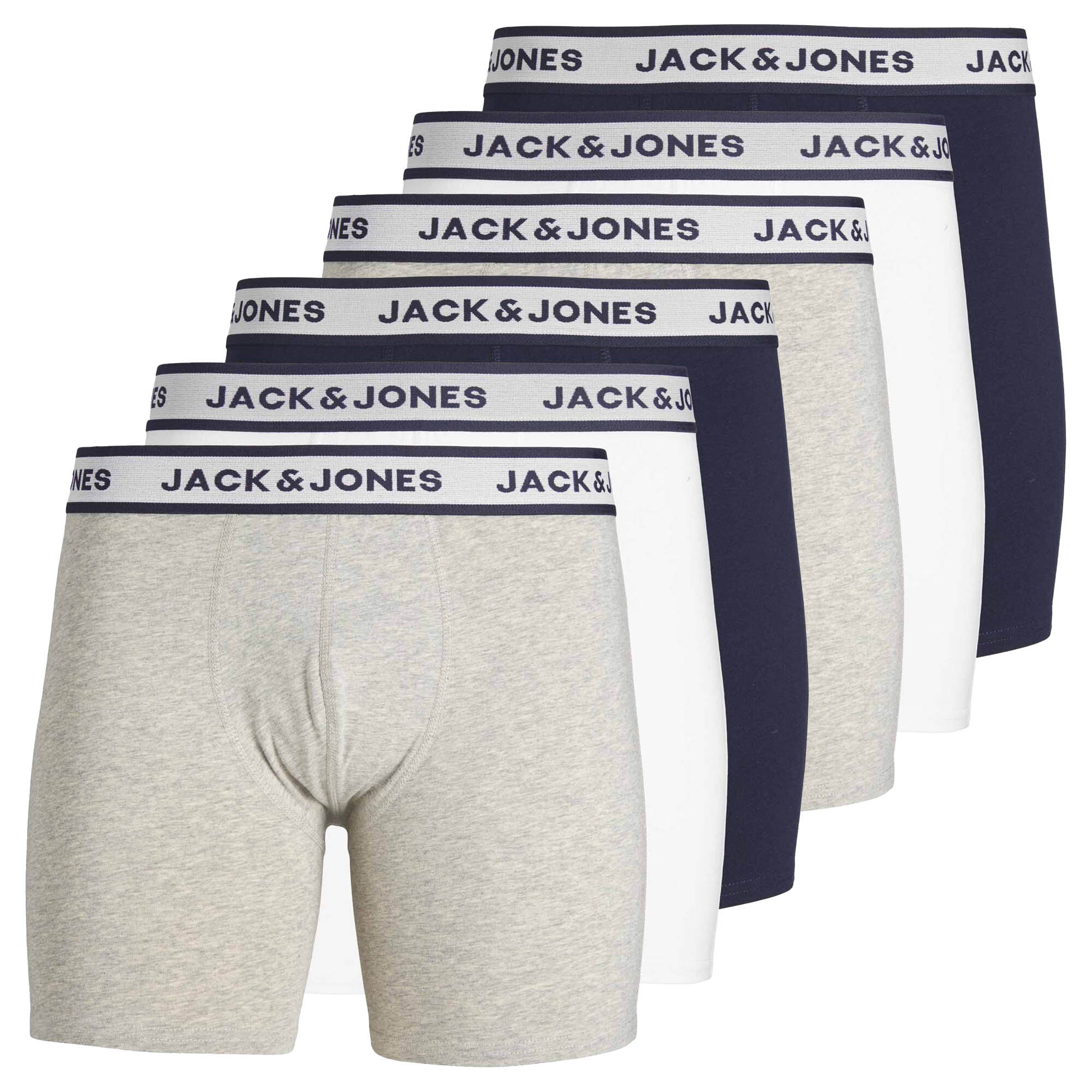 

Боксеры Jack & Jones Boxershort 6 шт, цвет Grau/Weiß/Navy