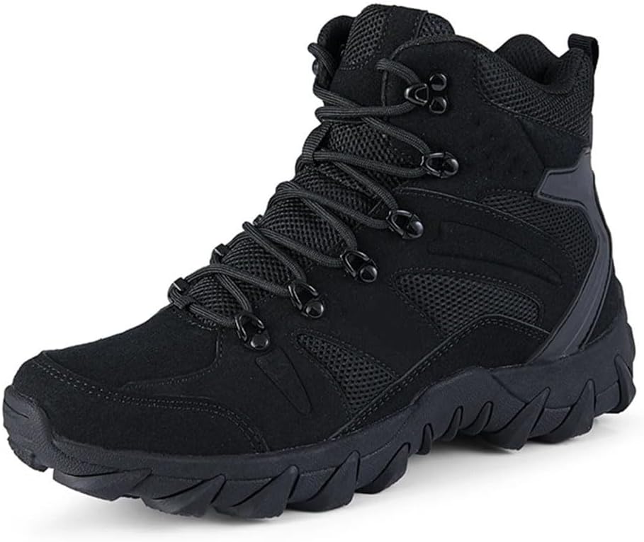 

Мужские тактические ботинки для боевой подготовки на открытом воздухе, для кемпинга, с защищенной подошвой, для быстрого реагирования, походов, рыбалки и охоты Generic, черный