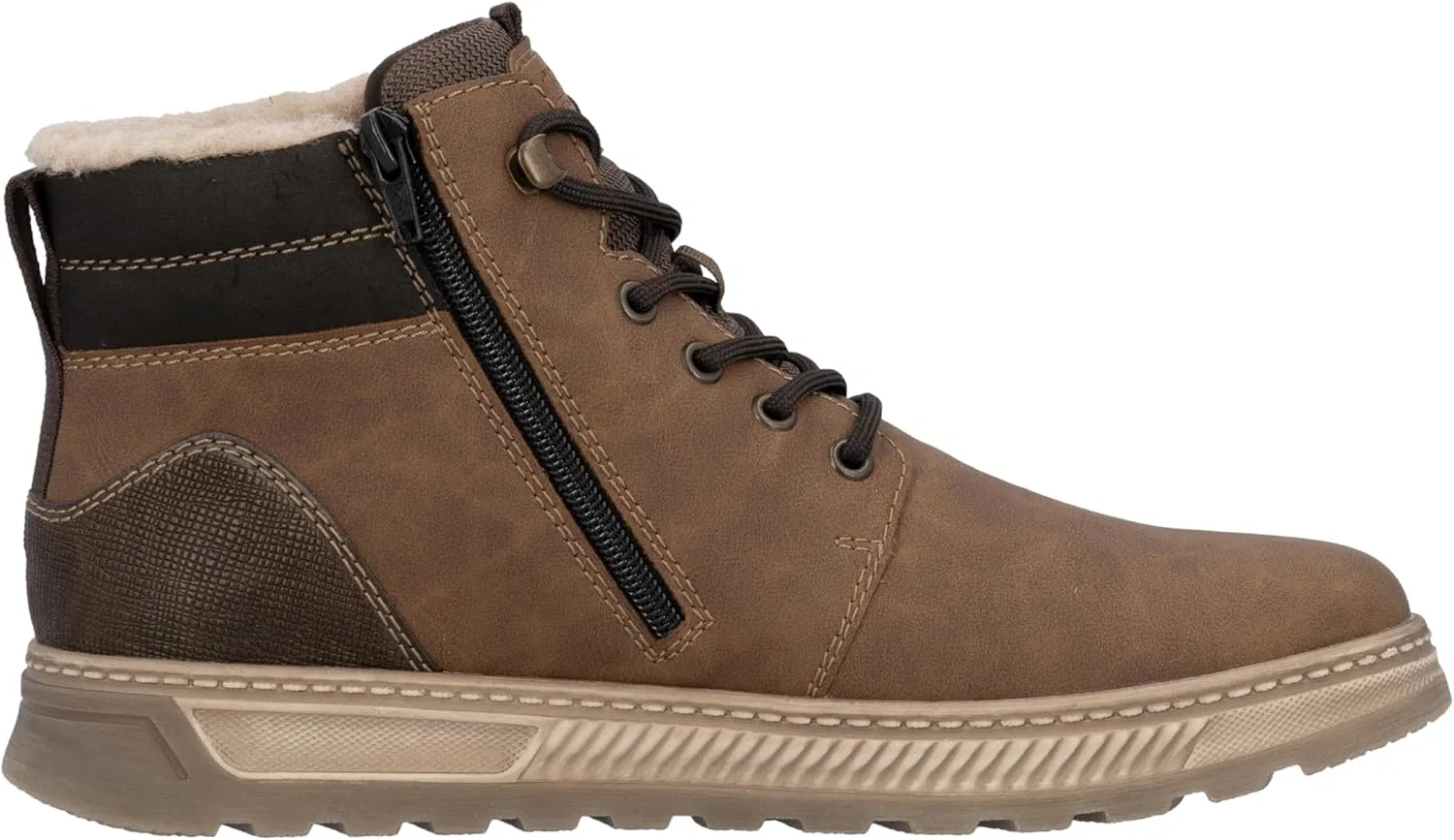 Мужские высокие кроссовки Rieker 37005, Brown 24 — фото 2
