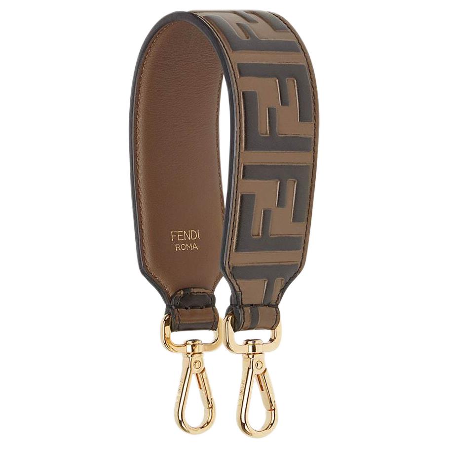 

FENDI Ремень для сумки из телячьей кожи женский коричневый мультиколор